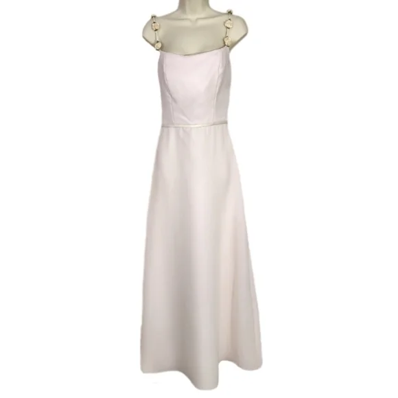 Jordan Dress Prom Y2K Coquette Girl Rose Straps Soft Pink Size 8 - Picture 6 of 16